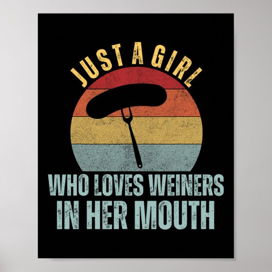 Gewoon een meisje dat van Weiners houdt in haar mo Poster (Voorkant)