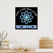 Gewoon Een Meisje Dat Van Wetenschap Houdt Poster (Keuken)