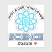 Gewoon Een Meisje Dat Van Wetenschap Houdt Sticker (Vel)