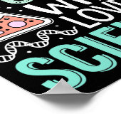 Gewoon een meisje dat van wetenschap houdt Terug n Poster (Hoek)