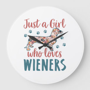 Gewoon een meisje dat van Wieners Dachshund Lover  Grote Klok
