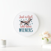 Gewoon een meisje dat van Wieners Dachshund Lover  Grote Klok (Huis)