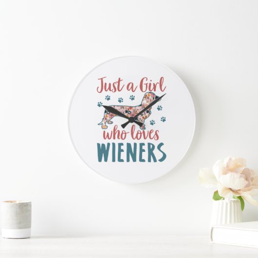 Gewoon een meisje dat van Wieners Dachshund Lover  Grote Klok (Huis)