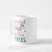 Gewoon een meisje dat van Wieners Dachshund Lover  Koffiemok (Voorkant links)