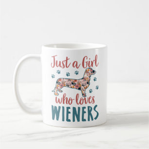 Gewoon een meisje dat van Wieners Dachshund Lover Koffiemok