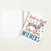 Gewoon een meisje dat van Wieners Dachshund Lover  Planner (Display)
