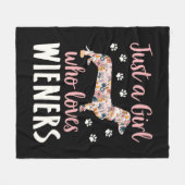 Gewoon een meisje dat van Wieners houdt Fleece Deken (Voorkant (Horizontaal))