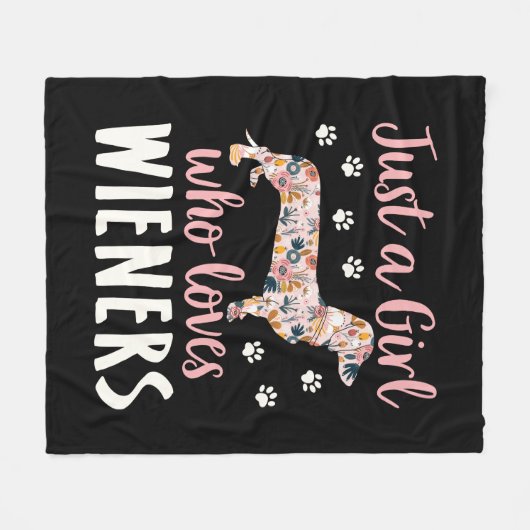 Gewoon een meisje dat van Wieners houdt Fleece Deken (Voorkant (Horizontaal))