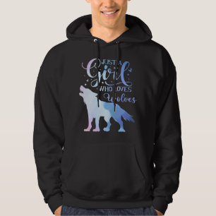 Gewoon een meisje dat van Wolf Wolves houdt, Water Hoodie