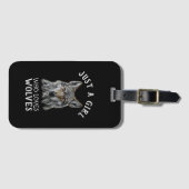 Gewoon een meisje dat van wolven houdt bagagelabel (Voorkant (horizontaal))