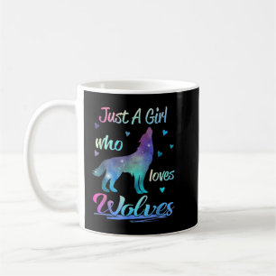 Gewoon een meisje dat van Wolven houdt, Cute Wolf Koffiemok
