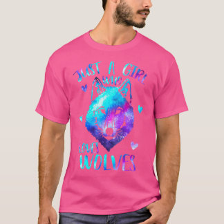Gewoon een meisje dat van wolven houdt die de Gala T-shirt