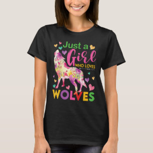 Gewoon een meisje dat van Wolven houdt, Floral How T-shirt