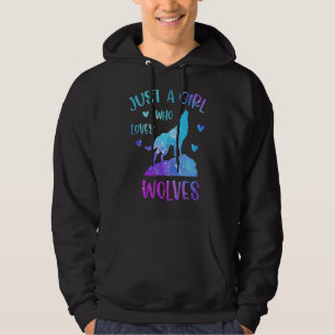 Gewoon een meisje dat van wolven houdt hoodie