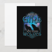 Gewoon een meisje dat van wolven houdt kaart (Voorkant / Achterkant)