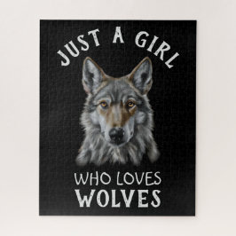 Gewoon een meisje dat van wolven houdt legpuzzel