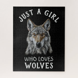 Gewoon een meisje dat van wolven houdt legpuzzel