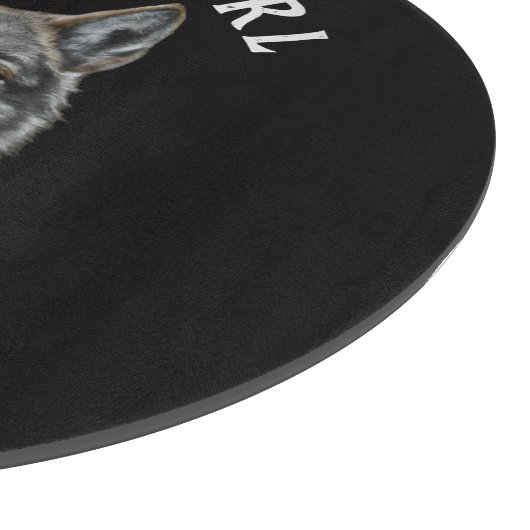 Gewoon een meisje dat van wolven houdt snijplank (Hoek)