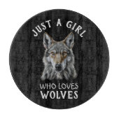 Gewoon een meisje dat van wolven houdt snijplank (Voorkant)