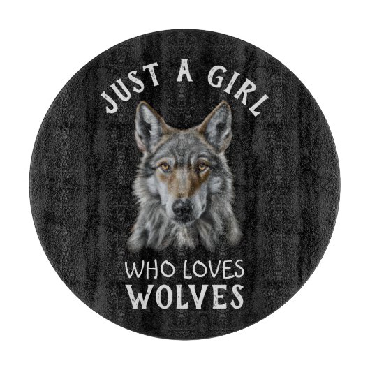 Gewoon een meisje dat van wolven houdt snijplank (Voorkant)