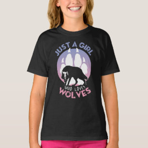 Gewoon een meisje dat van Wolven houdt T-shirt