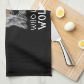 Gewoon een meisje dat van wolven houdt theedoek (Quarter Fold)