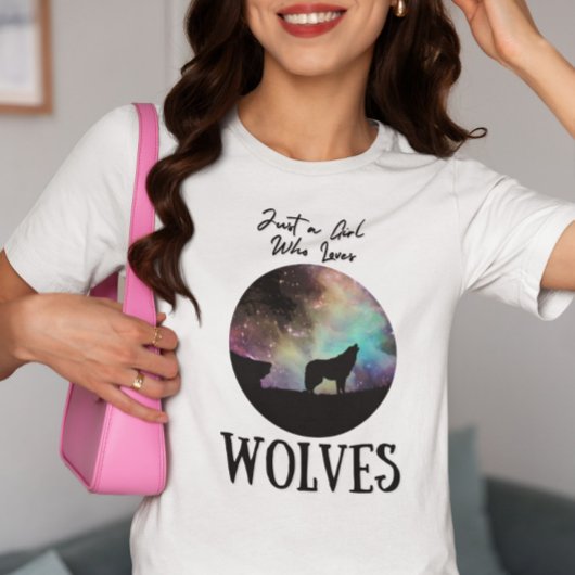 Gewoon een meisje dat van Wolven T-Shirt houdt
