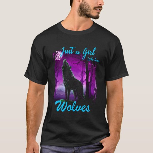 Gewoon een meisje dat van Wolven Wolf Shirt houdt  (Voorkant)