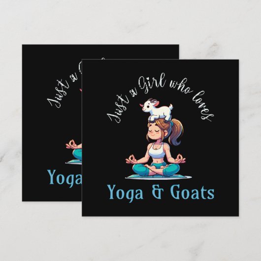 Gewoon een meisje dat van Yoga en Geiten houdt (Voorkant / Achterkant)