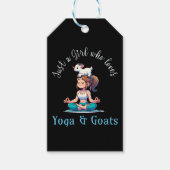 Gewoon een meisje dat van Yoga en Geiten houdt Cadeaulabel (Voorkant)