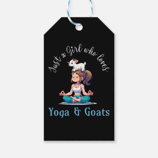 Gewoon een meisje dat van Yoga en Geiten houdt Cadeaulabel (Voorkant)