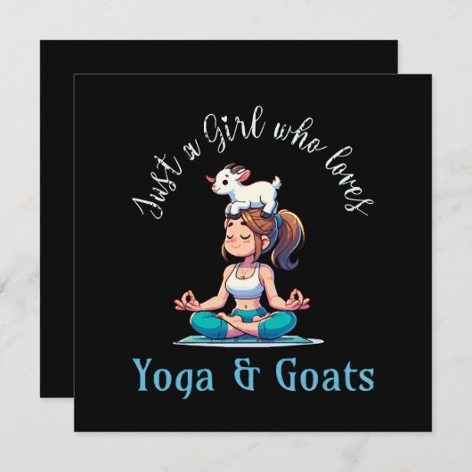 Gewoon een meisje dat van Yoga en Geiten houdt Kaart (Voorkant / Achterkant)