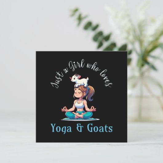 Gewoon een meisje dat van Yoga en Geiten houdt Kaart (Staand voorkant)