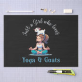 Gewoon een meisje dat van Yoga en Geiten houdt Tissuepapier (Craft)