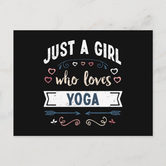 Gewoon een meisje dat van Yoga Funny Gifts houdt Briefkaart (Voorkant)
