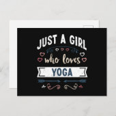 Gewoon een meisje dat van Yoga houdt Grappige Cade Briefkaart (Voorkant / Achterkant)