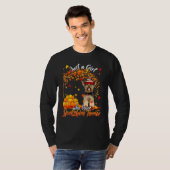 Gewoon een meisje dat van Yorkshire Terrier Dog Be T-shirt (Voorkant volledig)
