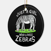 Gewoon een meisje dat van Zebras houdt Keramisch Ornament (Links)
