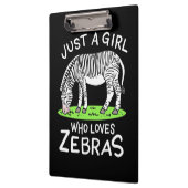 Gewoon een meisje dat van Zebras houdt Klembord (Links)