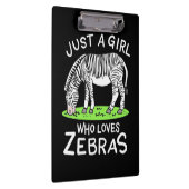Gewoon een meisje dat van Zebras houdt Klembord (Rechts)