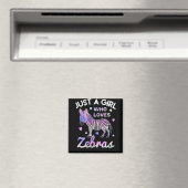 gewoon een meisje dat van zebras houdt magneet (Insitu (Vaatwasser))