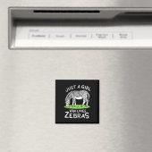Gewoon een meisje dat van Zebras houdt Magneet (Insitu (Vaatwasser))