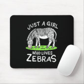 Gewoon een meisje dat van Zebras houdt Muismat (Met muis)