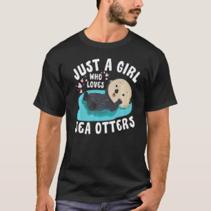 Gewoon een meisje dat van Zee Otters Zee Otter Awa T-shirt