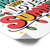 Gewoon een meisje dat van zomerstemming houdt Zome Poster (Hoek)