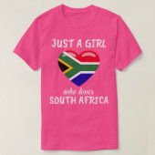 Gewoon een meisje dat van Zuid-Afrika houdt T-shirt (Design voorkant)