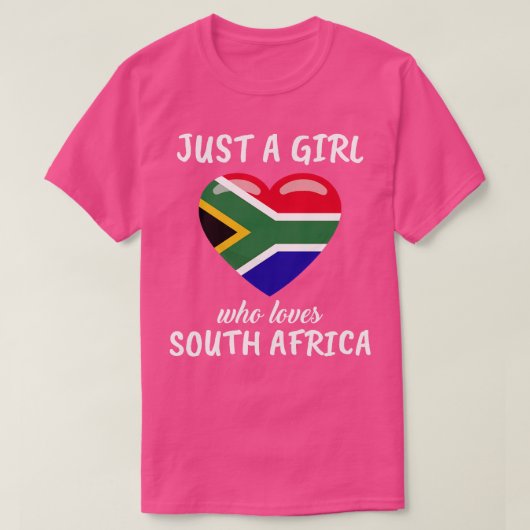 Gewoon een meisje dat van Zuid-Afrika houdt T-shirt (Design voorkant)