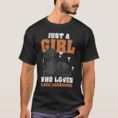 Gewoon een meisje dat van zwarte labradors houdt,  t-shirt (Voorkant)