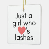 Gewoon een meisje dat van zweetjes houdt keramisch ornament (Links)