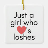 Gewoon een meisje dat van zweetjes houdt keramisch ornament (Voorkant)